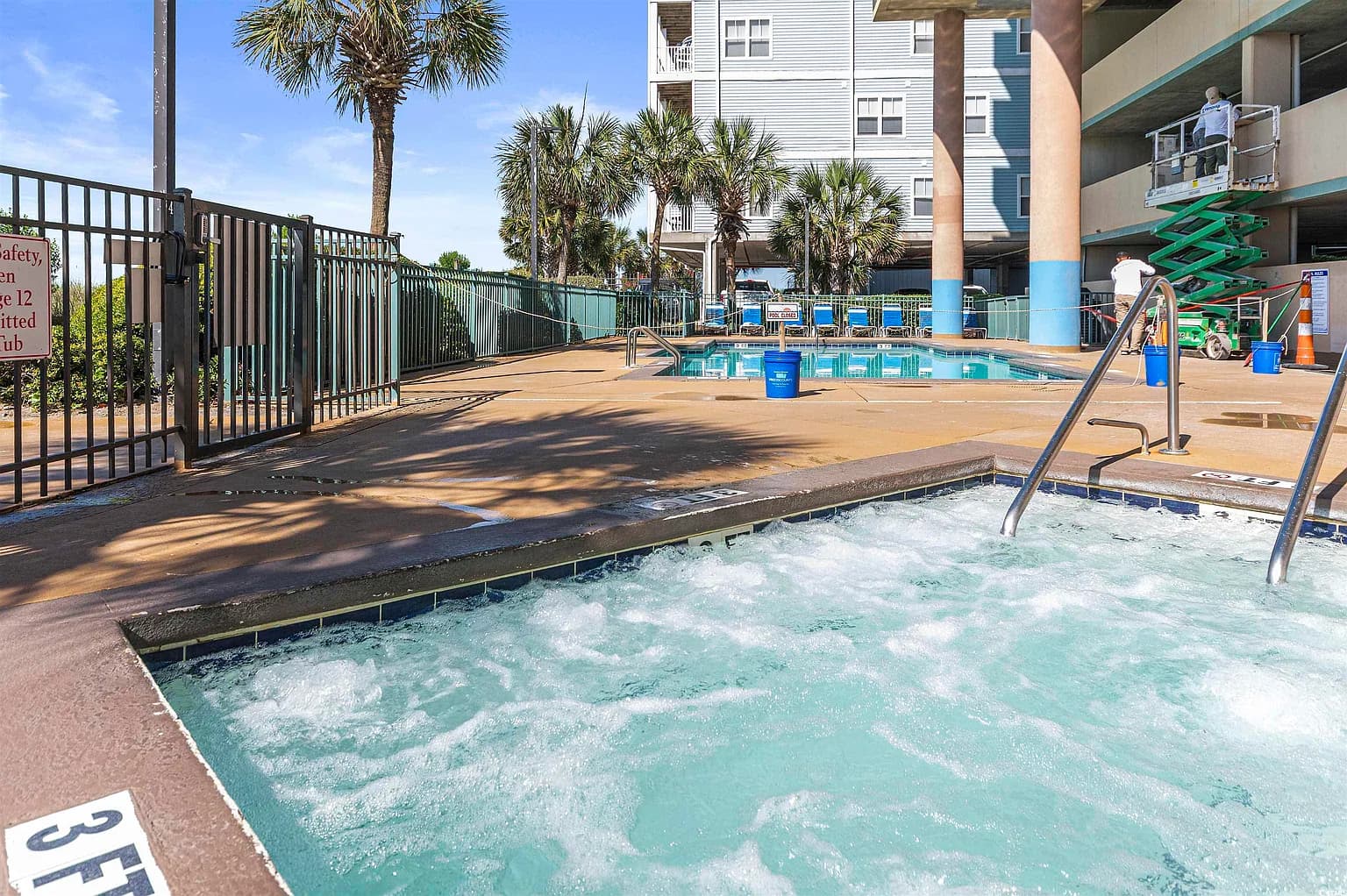 Hot tub area